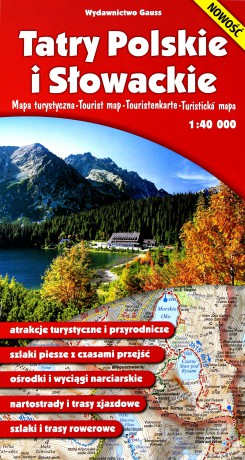 Mapa Tatry Polskie i Słowackie