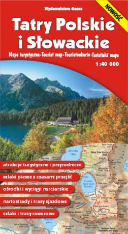 Mapa Tatry Polskie i Słowackie foliowana