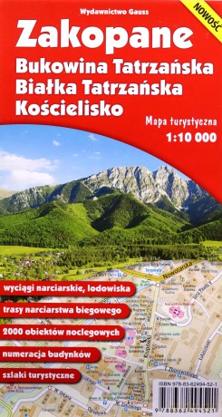 Mapa Zakopane Bukowina Tatrzańska Białka Tatrzańska i Kościelisko