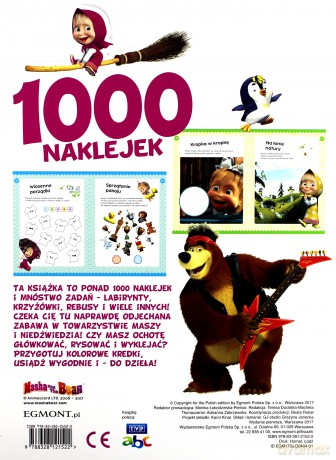 Masza i niedźwiedź 1000 naklejek 2 - Klaudyna Cwynar [KSIĄŻKA]