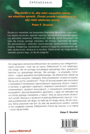 Menedżer skuteczny. Efektywności można się nauczyć - Peter F. Drucker [KSIĄŻKA]