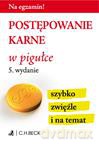 Postępowanie karne w pigułce [KSIĄŻKA]