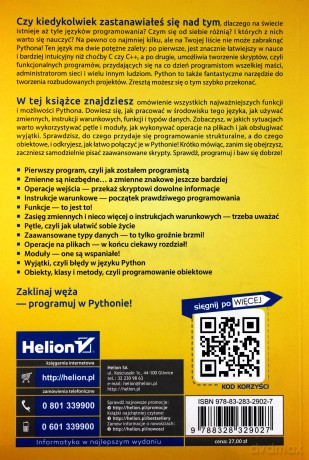 Python na start. Programowanie dla nastolatków - Michał Wiszniewski [KSIĄŻKA]