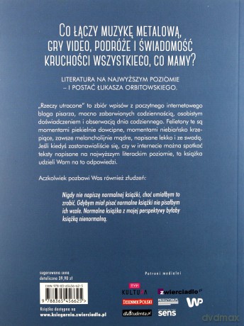 Rzeczy utracone. Notatki człowieka posttowarzyskiego - Łukasz Orbitowski [KSIĄŻKA]