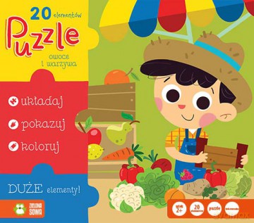 ZIELONA SOWA 20 el. Owoce i warzywa [PUZZLE]
