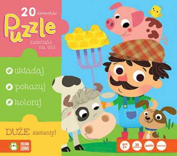 ZIELONA SOWA 20 el. Zwierzęta na wsi [PUZZLE]