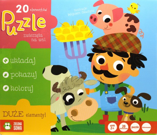 ZIELONA SOWA 20 el. Zwierzęta na wsi [PUZZLE]