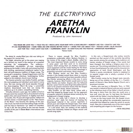 Aretha Franklin: The Electrifying With 3 Bonus Tracks [Winyl]