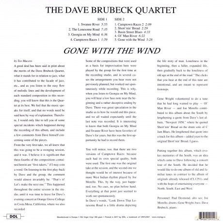 Dave Brubeck Quartet: Gone With The Wind [Winyl]