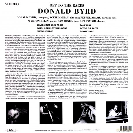 Donald Byrd: Off To The Races [Winyl]