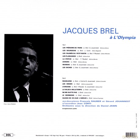 Jacques Brel: Enregistrement Public A L'Olympia 1962 [Winyl]