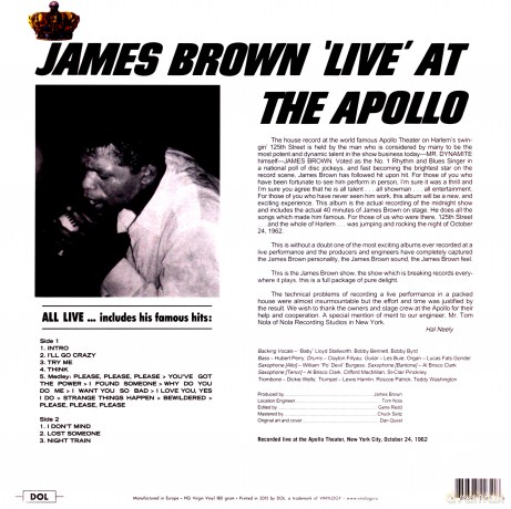 James Brown: Live At The Apollo [Winyl]