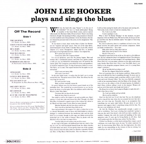 John Lee Hooker: John Lee Hooker Plays And Sings The Blues [Winyl]