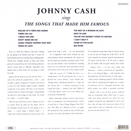 Johnny Cash: Sings The Songs That Made Him Famous [Winyl]