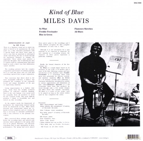 Miles Davis: Kind Of Blue [Winyl]