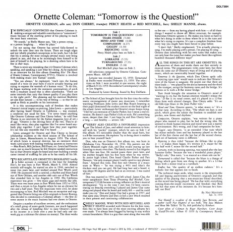 Ornette Coleman: Tomorrow Is The Question [Winyl]