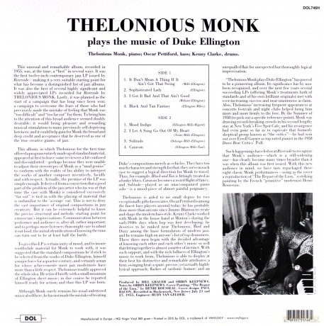 Thelonious Monk: Plays Duke Ellington [Winyl]