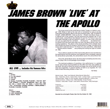 James Brown: Live At The Apollo [Winyl]