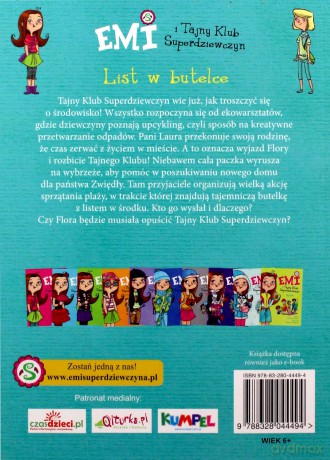 Emi i Tajny Klub Superdziewczyn. List w butelce - Agnieszka Mielech [KSIĄŻKA]