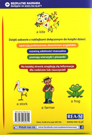 Język angielski dla dzieci z kolorowymi naklejkami [KSIĄŻKA]