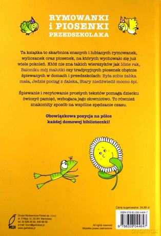 Rymowanki i piosenki przedszkolaka [KSIĄŻKA]