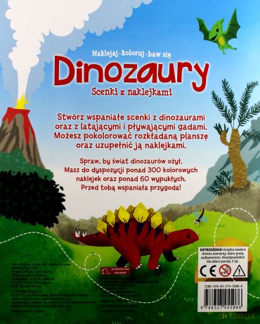 Scenki z naklejkami. Dinozaury [KSIĄŻKA]