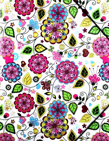Teczka na gumkę A4 z nadrukiem Flowers