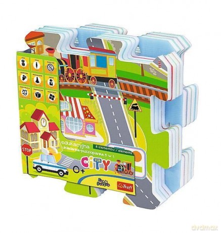TREFL Edukacyjna Układanka-puzzlopianka 5w1 - City Ulice