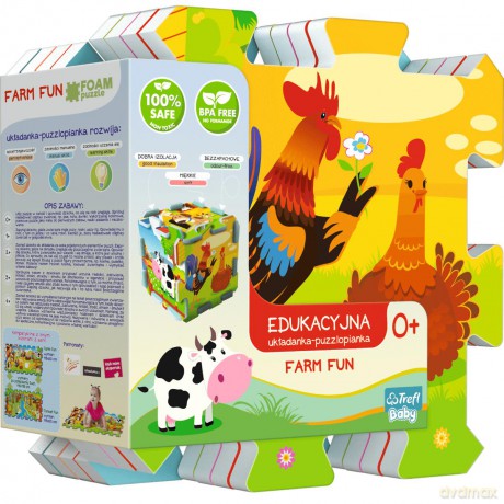 TREFL Edukacyjna Układanka-puzzlopianka 5w1 - Farma