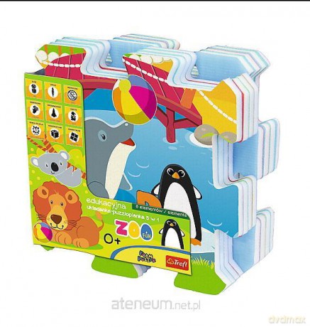 TREFL Edukacyjna Układanka-puzzlopianka 5w1 - Zoo