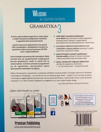 Włoski w tłumaczeniach. Gramatyka 3 - Katarzyna Foremniak [KSIĄŻKA]