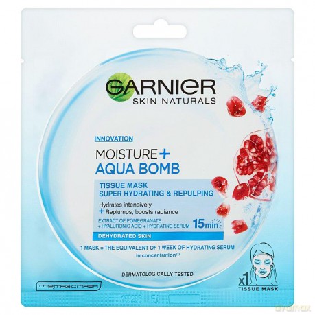 Garnier Skin Naturals Moisture+ Aqua Bomb Maska-kompres nawilżająco-wygładzająca 32g