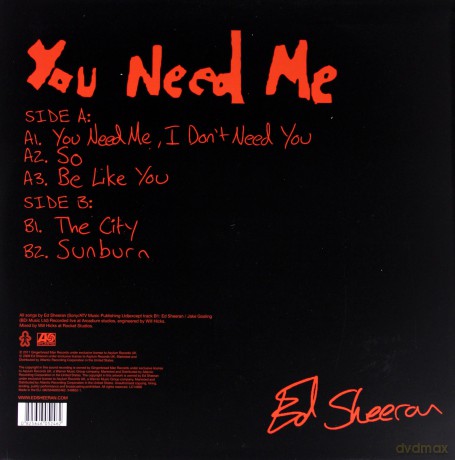 Ed Sheeran: You Need Me (RSD) [Winyl]