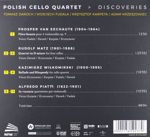 Polish Cello Quartet: Discoveries [CD]