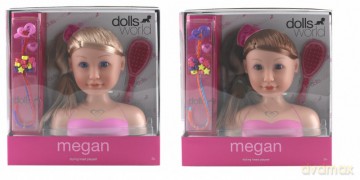 Głowa do stylizacji Megan z akcesoriami