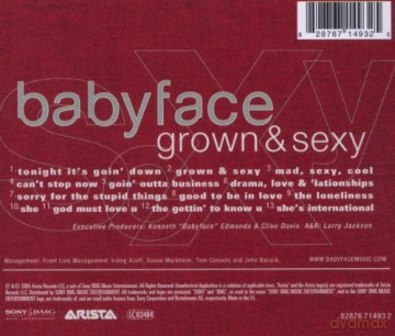 Babyface: Grown & Sexy Intl. Version [CD]