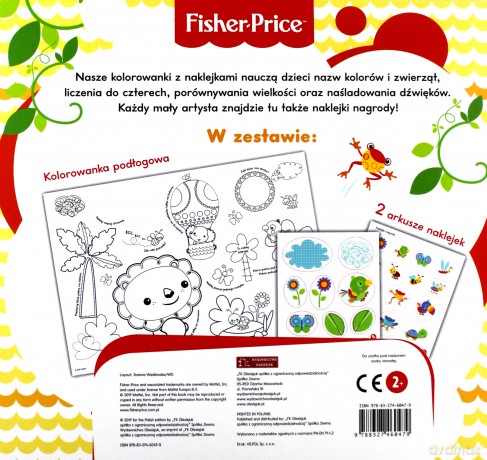 Fisher Price Kolorowanka podłogowa Lwiątko [KSIĄŻKA]