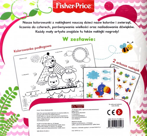 Fisher Price Kolorowanka podłogowa. Króliczek [KSIĄŻKA]