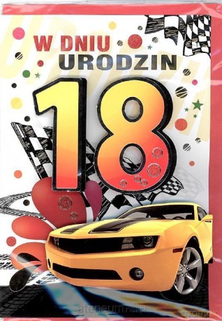 Karnet 18-stka naklejany 3D nr 001 + koperta