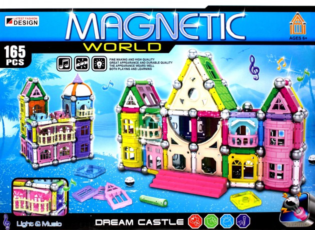 Klocki magnetyczne 165 el. [KLOCKI]