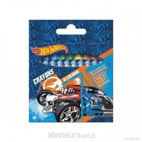 Kredki woskowe 12 kolorów Hot Wheels
