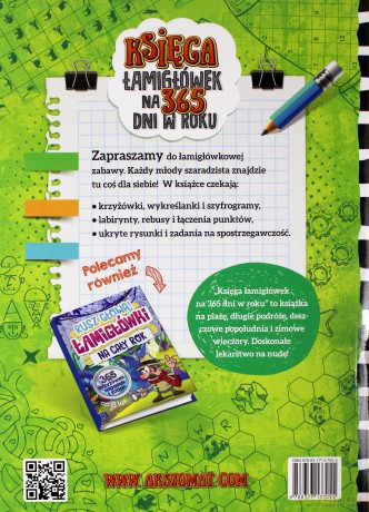 Księga łamigłówek na 365 dni w roku [KSIĄŻKA]