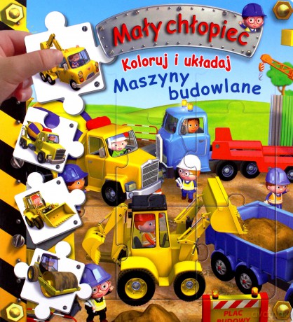 Mały chłopiec. Koloruj i układaj Maszyny budowlane - Emilie Beaumont, Nathalie Belineau [KSIĄŻKA]