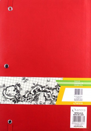 Notes B5 Kratka Impresja Czerwony