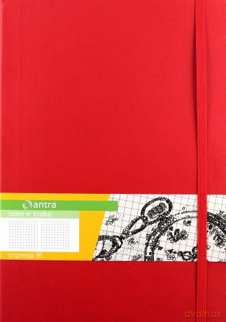 Notes B5 Kratka Impresja Czerwony