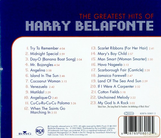 Harry Belafonte: The Greatest Hits Of Harry Belafonte [CD]