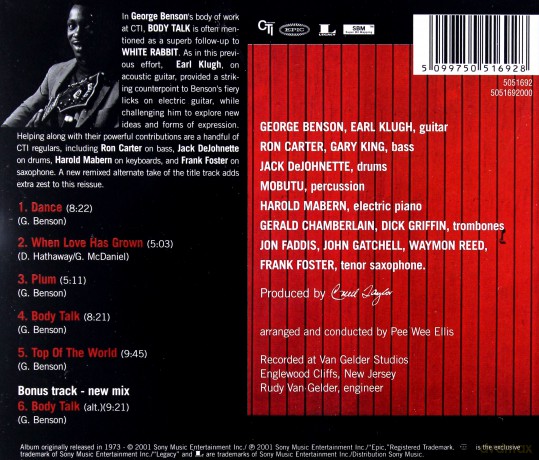 George Benson: Body Talk [CD]