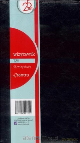 Wizytownik 96 trzyklatkowy 726 czarny