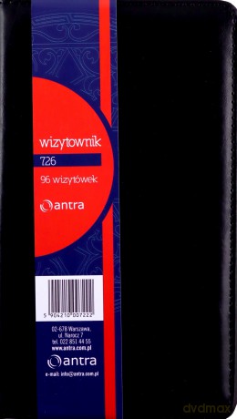 Wizytownik 96 trzyklatkowy 726 czarny