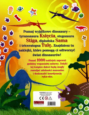 Zręczne rączki. Zabawa naklejkami. Dinozaury - Penny Worms [KSIĄŻKA]